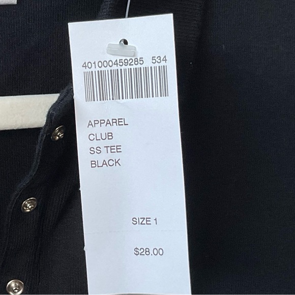 Chico’s Apparel Club Short Sleeve Tee Black; NWT; M/8 - Picture 9 of 12